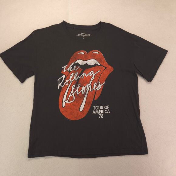 Rolling Stones Band Crew Neck Short Sleeve Graphic T Shirt Womens Size 2XL Black - Picture 2 of 9